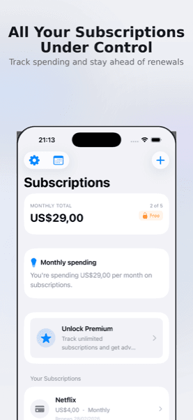 Subero – Subscription Tracker screenshot